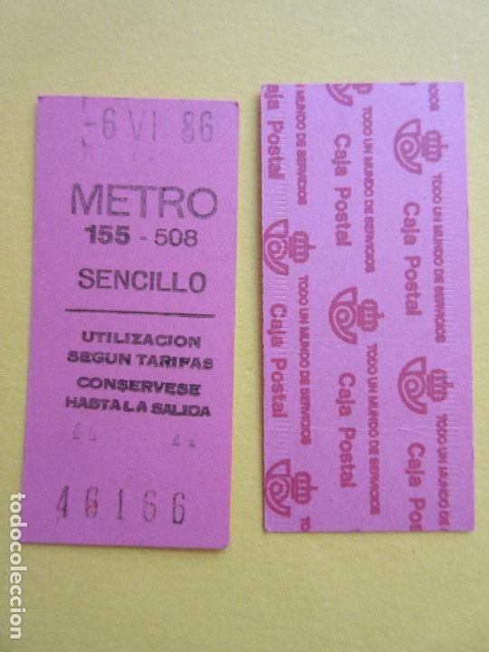 Collectables Transport Tickets: COLECCION METRO MADRID REFERENCIA: REFMM01 - ROSA SENCILLO 155 - 508 - LEER INTERIOR CAJA POSTAL