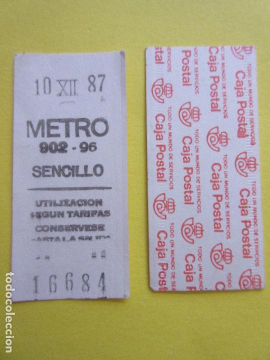 Collectables Transport Tickets: COLECCION METRO MADRID REFERENCIA: REFMM01 - BLANCO SENCILLO 902 - 96 - LEER INTERIOR CAJA POSTAL