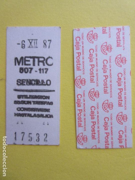Collectables Transport Tickets: COLECCION METRO MADRID REFERENCIA: REFMM01 - BLANCO SENCILLO 507 - 117 - LEER INTERIOR CAJA POSTAL
