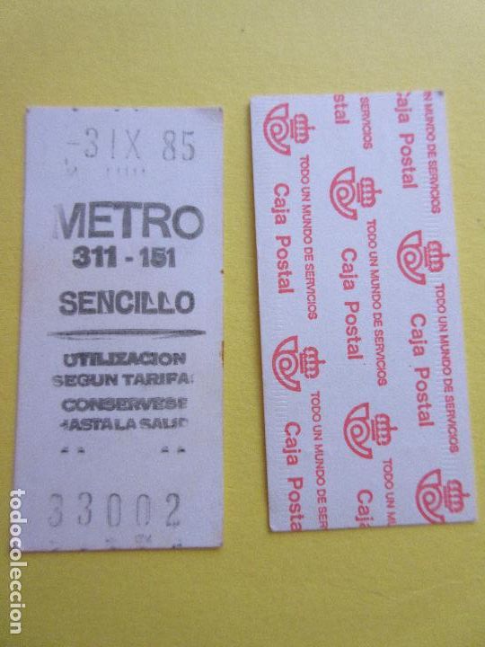 Collectables Transport Tickets: COLECCION METRO MADRID REFERENCIA: REFMM01 - BLANCO SENCILLO 311 - 151 - LEER INTERIOR CAJA POSTAL
