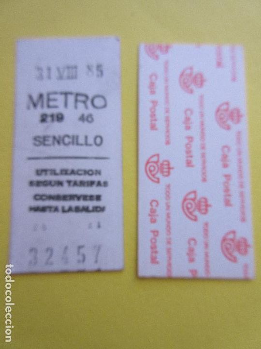 Coleccionismo Billetes de transporte: COLECCION METRO MADRID REFERENCIA: REFMM01 - BLANCO SENCILLO 219 - 46 - LEER INTERIOR CAJA POSTAL