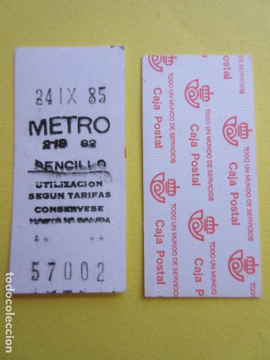 Collectables Transport Tickets: COLECCION METRO MADRID REFERENCIA: REFMM01 - BLANCO SENCILLO 219 - 22- LEER INTERIOR CAJA POSTAL