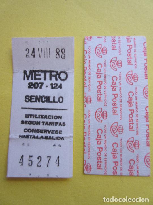 Collectables Transport Tickets: COLECCION METRO MADRID REFERENCIA: REFMM01 - BLANCO SENCILLO 207 - 124 - LEER INTERIOR CAJA POSTAL
