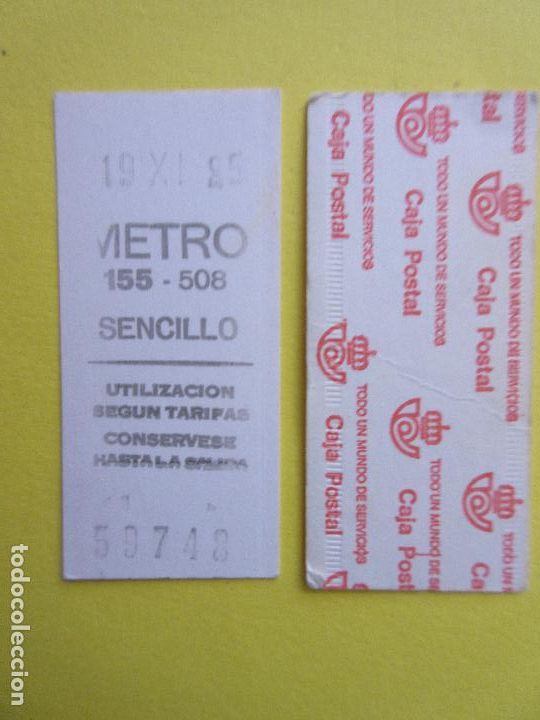 Collectables Transport Tickets: COLECCION METRO MADRID REFERENCIA: REFMM01 - BLANCO SENCILLO 155 - 508 - LEER INTERIOR CAJA POSTAL