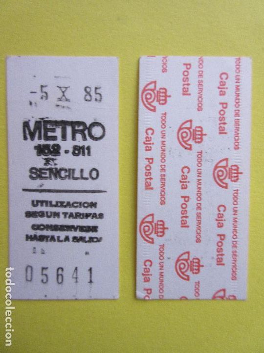Collectables Transport Tickets: COLECCION METRO MADRID REFERENCIA: REFMM01 - BLANCO SENCILLO 152 - 511 - LEER INTERIOR CAJA POSTAL