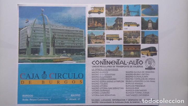 Coleccionismo Billetes de transporte: Billete transporte Continental Auto - l&iacute;nea Burgos a Madrid a&ntilde;o 2000 ahora Alsa