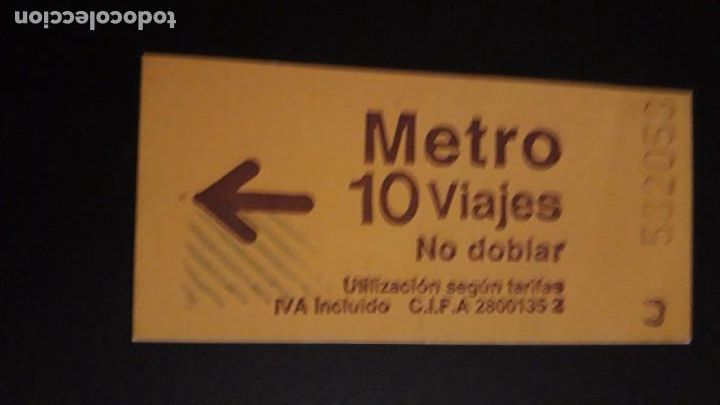 Coleccionismo Billetes de transporte: 1 BOILLETE DE ** METRO 10 VIAJES .F. .AMARILLON ** USADO