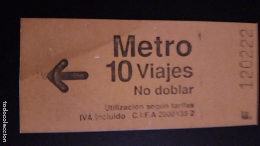 Coleccionismo Billetes de transporte: 1 BOILLETE DE ** METRO 10 VIAJES .F. .AMARILLON ** USADO