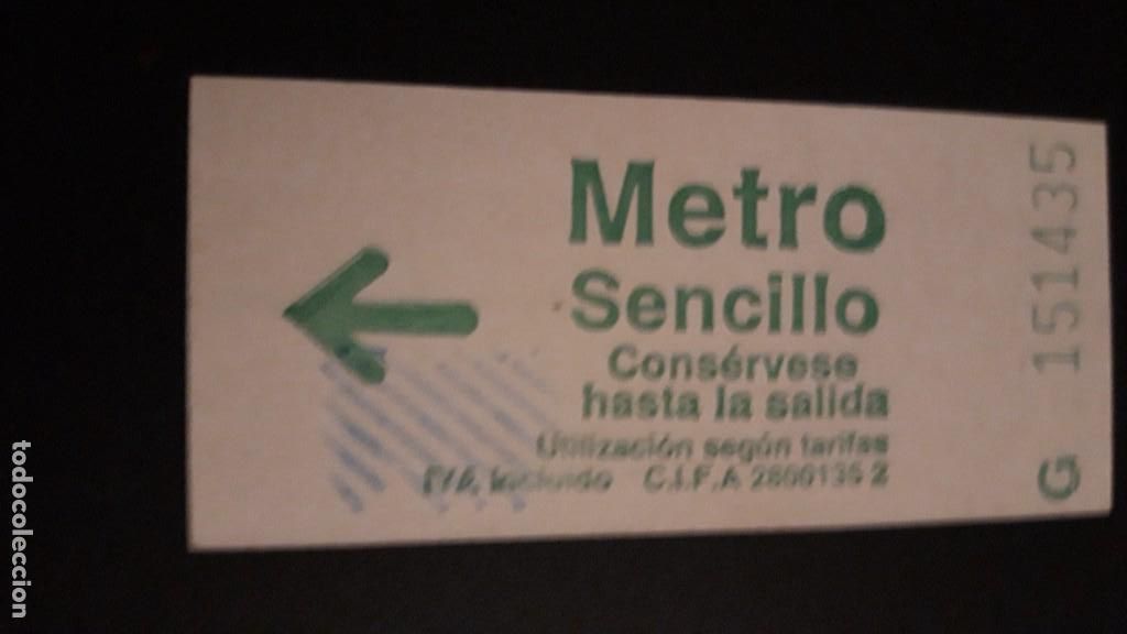 Coleccionismo Billetes de transporte: 1 BOILLETE DE ** METRO SENCILLO G. ** USADO