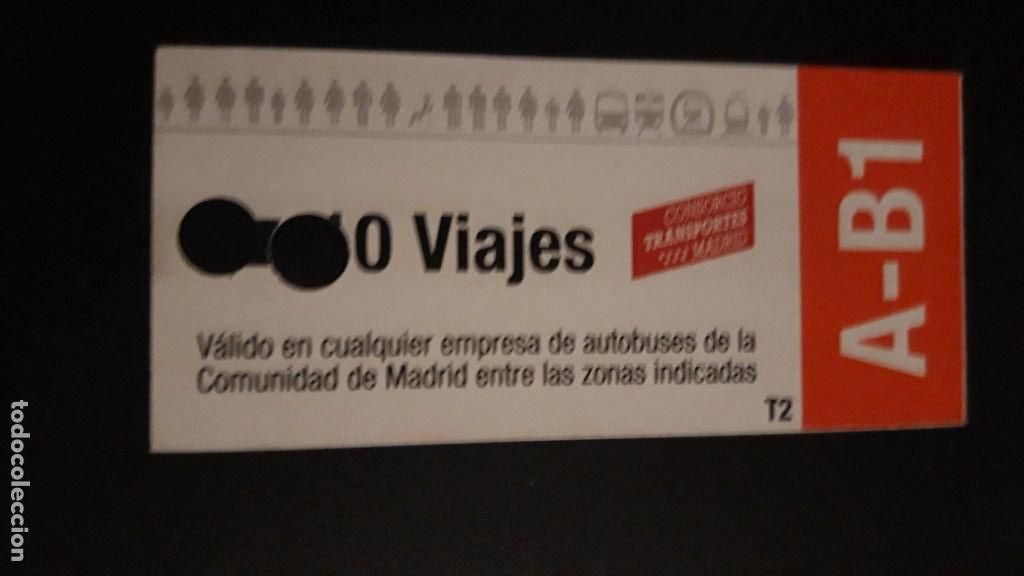 Coleccionismo Billetes de transporte: 1 BOILLETE DE ** AUTOBUSES . A -B1 10 VIAJES ** USADO