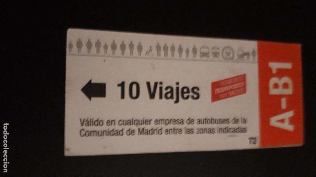 Coleccionismo Billetes de transporte: 1 BOILLETE DE ** AUTOBUSES . A -B1 10 VIAJES ** USADO