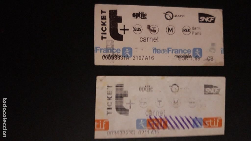 Coleccionismo Billetes de transporte: 2 BOILLETE0S DE ** TRANSPORTE DE PARIS ** FRANCIA USADOS
