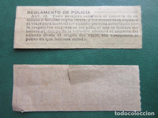 Collectables Transport Tickets: COMPA&Ntilde;IA GENERAL TRANVIAS 2 CAPICUA DIFERENTE 41614 62526 dos traseras DIFERENTES MISMO TRAYECTO