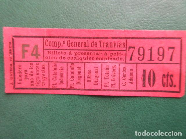 Coleccionismo Billetes de transporte: COMPA&Ntilde;IA GENERAL TRANVIAS DE BARCELONA CAPICUA 79197VER TRAYECTOS EN FOTO