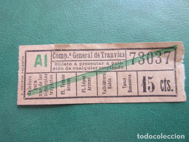 Coleccionismo Billetes de transporte: COMPA&Ntilde;IA GENERAL TRANVIAS DE BARCELONA CAPICUA 73037 VER TRAYECTOS EN FOTO