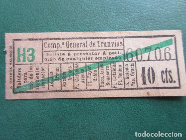 Coleccionismo Billetes de transporte: COMPA&Ntilde;IA GENERAL TRANVIAS DE BARCELONA CAPICUA 60706 VER TRAYECTOS EN FOTO