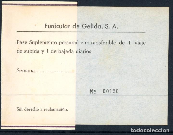 Sammeln von Fahrkarten: BILLETE DEL FUNICULARDE GELIDA // LG6-21