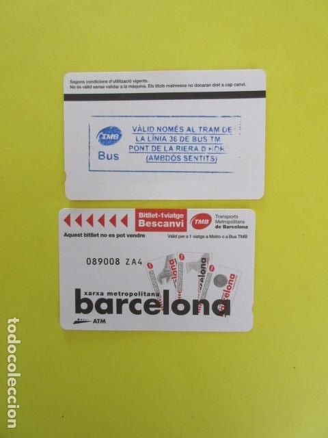 Sammeln von Fahrkarten: TARJETA BILLETES SENCILLO VALIDOS SOLO SEGUN SELLO PARA LINEA 36 PONT RIERA