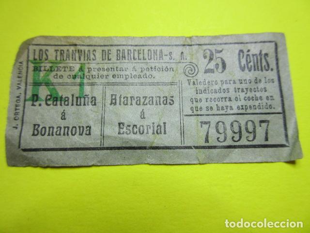 Coleccionismo Billetes de transporte: REF: VV-1234 - LOS TRANVIAS DE BARCELONA - VER FOTO TRAYECTOS TODOS DIFERENTES - CAPICUA 79997