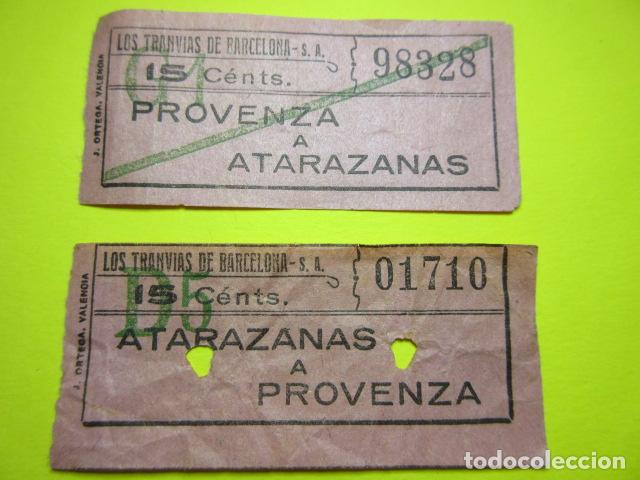 Collectables Transport Tickets: REF: VV-1234 - LOS TRANVIAS DE BARCELONA - VER FOTO TRAYECTOS TODOS DIFERENTES - CAPICUA 01710