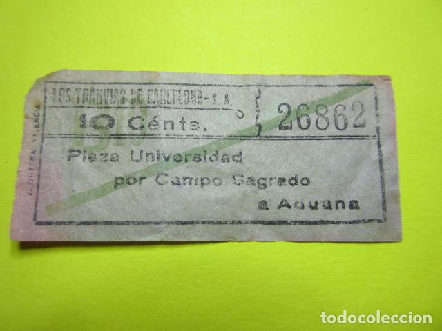 Coleccionismo Billetes de transporte: REF: VV-1234 - LOS TRANVIAS DE BARCELONA - VER FOTO TRAYECTOS TODOS DIFERENTES - CAPICUA 26862