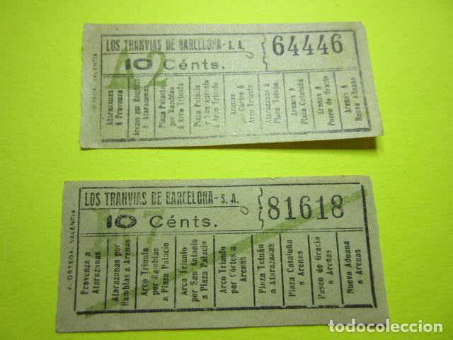 Collectionnisme Billets de transport: REF: VV-1234 - LOS TRANVIAS DE BARCELONA - VER FOTO TRAYECTOS TODOS DIFERENTES - CAPICUA 81618 64446