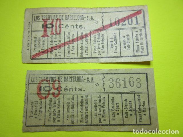 Collectionnisme Billets de transport: REF: VV-1234 - LOS TRANVIAS DE BARCELONA - VER FOTO TRAYECTOS TODOS DIFERENTES - CAPICUA 36163 10201