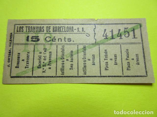 Collectionnisme Billets de transport: REF: VV-1234 - LOS TRANVIAS DE BARCELONA - VER FOTO TRAYECTOS TODOS DIFERENTES -