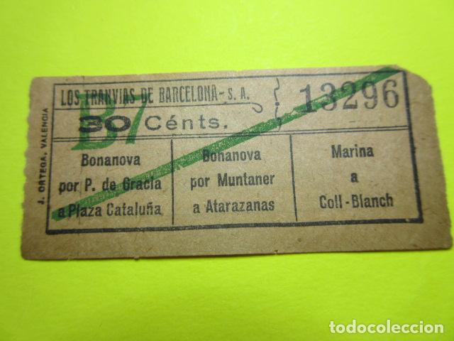 Collectionnisme Billets de transport: REF: VV-1234 - LOS TRANVIAS DE BARCELONA - VER FOTO TRAYECTOS TODOS DIFERENTES -