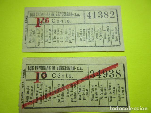 Collectionnisme Billets de transport: REF: VV-1234 - LOS TRANVIAS DE BARCELONA - VER FOTO TRAYECTOS TODOS DIFERENTES -