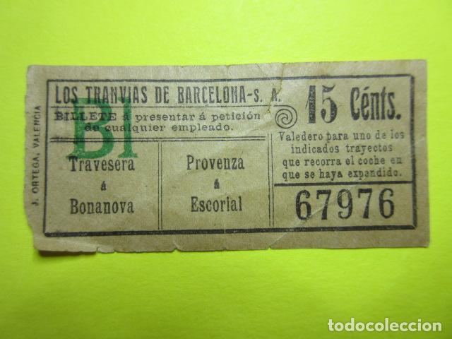 Collectionnisme Billets de transport: REF: VV-1234 - LOS TRANVIAS DE BARCELONA - VER FOTO TRAYECTOS TODOS DIFERENTES - CAPICUA 67976