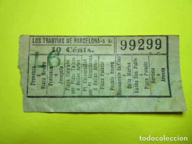 Collectionnisme Billets de transport: REF: VV-1234 - LOS TRANVIAS DE BARCELONA - VER FOTO TRAYECTOS TODOS DIFERENTES - CAPICUA 99299