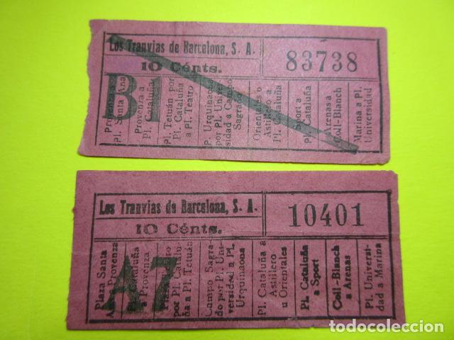 Collectionnisme Billets de transport: REF: VV-1234 - LOS TRANVIAS DE BARCELONA - VER FOTO TRAYECTOS TODOS DIFERENTES - CAPICUA 10401 83738