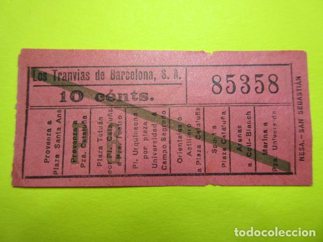 Collectionnisme Billets de transport: REF: VV-1234 - LOS TRANVIAS DE BARCELONA - VER FOTO TRAYECTOS TODOS DIFERENTES - CAPICUA 85358