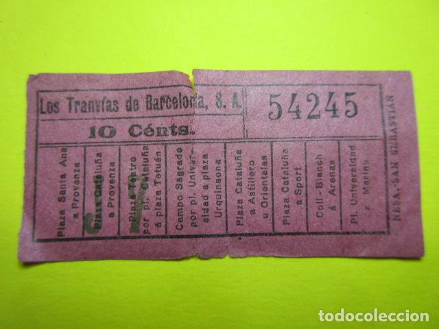 Collectionnisme Billets de transport: REF: VV-1234 - LOS TRANVIAS DE BARCELONA - VER FOTO TRAYECTOS TODOS DIFERENTES - CAPICUA 54245