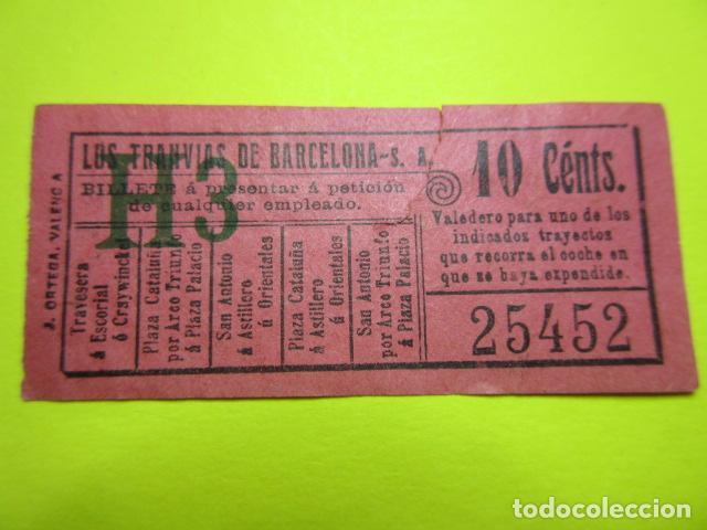 Collectionnisme Billets de transport: REF: VV-1234 - LOS TRANVIAS DE BARCELONA - VER FOTO TRAYECTOS TODOS DIFERENTES - CAPICUA 25452