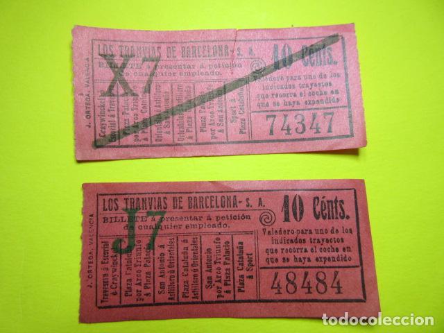 Collectionnisme Billets de transport: REF: VV-1234 - LOS TRANVIAS DE BARCELONA - VER FOTO TRAYECTOS TODOS DIFERENTES - CAPICUA 74347 48484
