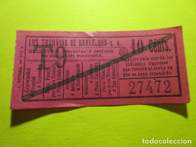 Colecionismos Bilhetes de Transporte: REF: VV-1234 - LOS TRANVIAS DE BARCELONA - VER FOTO TRAYECTOS TODOS DIFERENTES - CAPICUA 27472