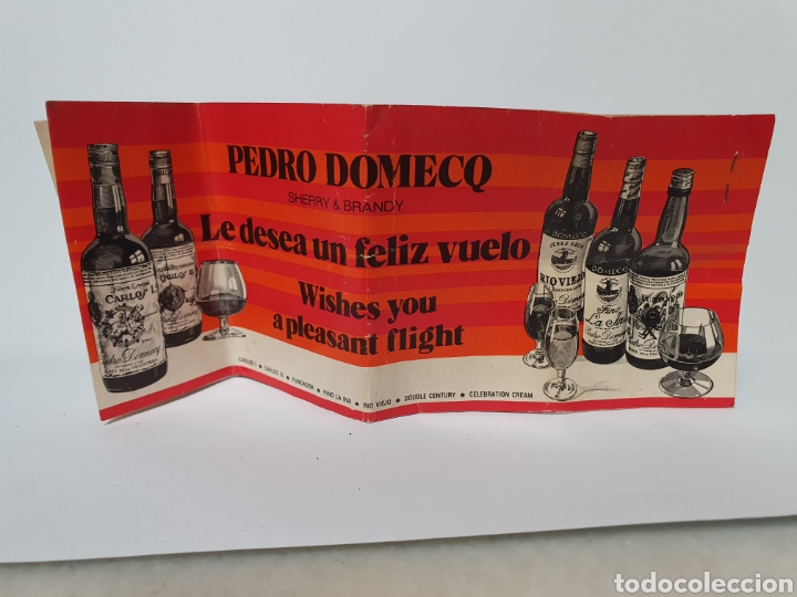 Sammeln von Fahrkarten: BILLETE DE AVION. IBERIA. CON PUBLICIDAD PEDRO DOMECQ. BILBAO MALAGA. A&Ntilde;O 1974.