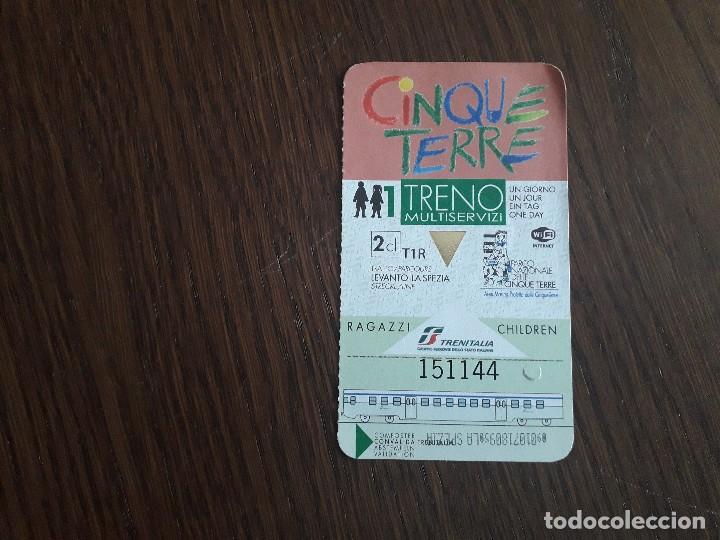 Colecionismos Bilhetes de Transporte: billete de transporte treno multiservizi, trenitalia, cinque terre. para ni&ntilde;o.