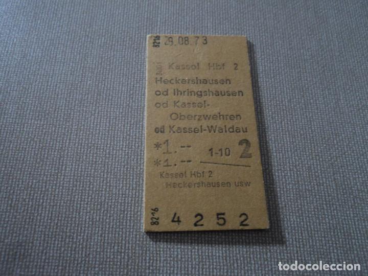 Collectables Transport Tickets: antiguo billete de autobus o tren de kassel, alemania