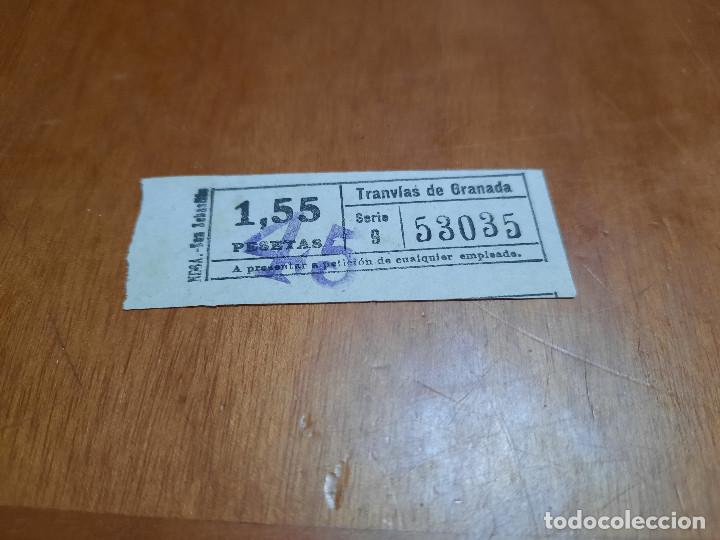 Colecionismos Bilhetes de Transporte: BILLETE DE TRANVIA DE GRANADA. 53035. SERIE B. BUEN ESTADO