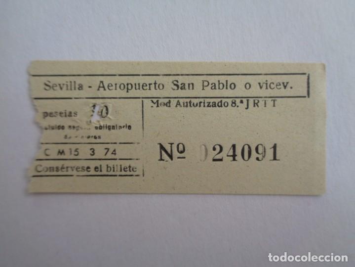Collectables Transport Tickets: BILLETE DE AUTOBUS SEVILLA - AEROPUERTO DE SAN PABLO O VICEVERSA