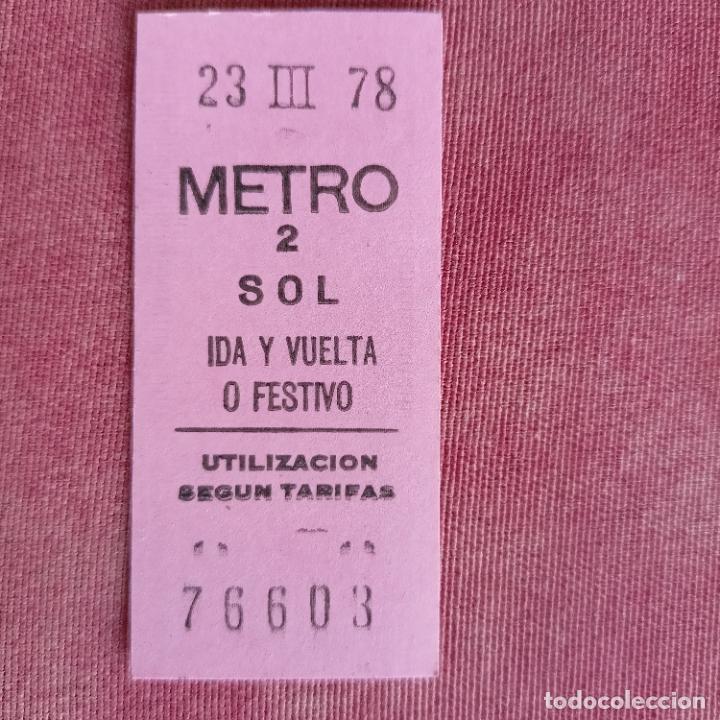 Collectables Transport Tickets: Billete Metro sol Madrid 1978