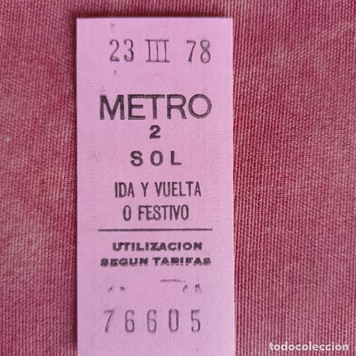 Collectables Transport Tickets: Billete Metro sol Madrid 1978