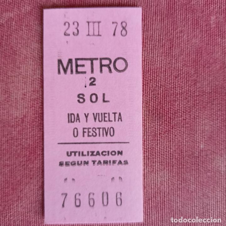 Collectables Transport Tickets: Billete Metro sol Madrid 1978