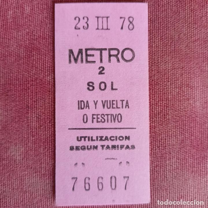 Collectables Transport Tickets: Billete Metro sol Madrid 1978