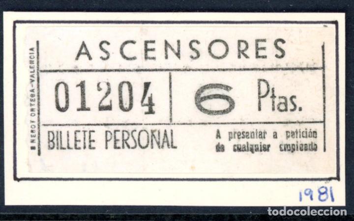 Sammeln von Fahrkarten: BILLETE DE ASCENSORES / BILBAO / / LG9-17