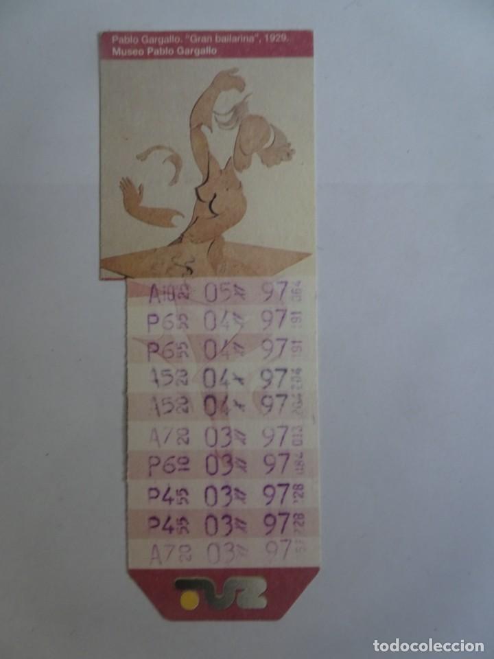 Coleccionismo Billetes de transporte: COLECCION A&Ntilde;O 1997 MUSEOS ZARAGOZA PABLO GARGALLO, BONO BUS TARJETA TRANSPORTES URBANOS , VER FOTOS