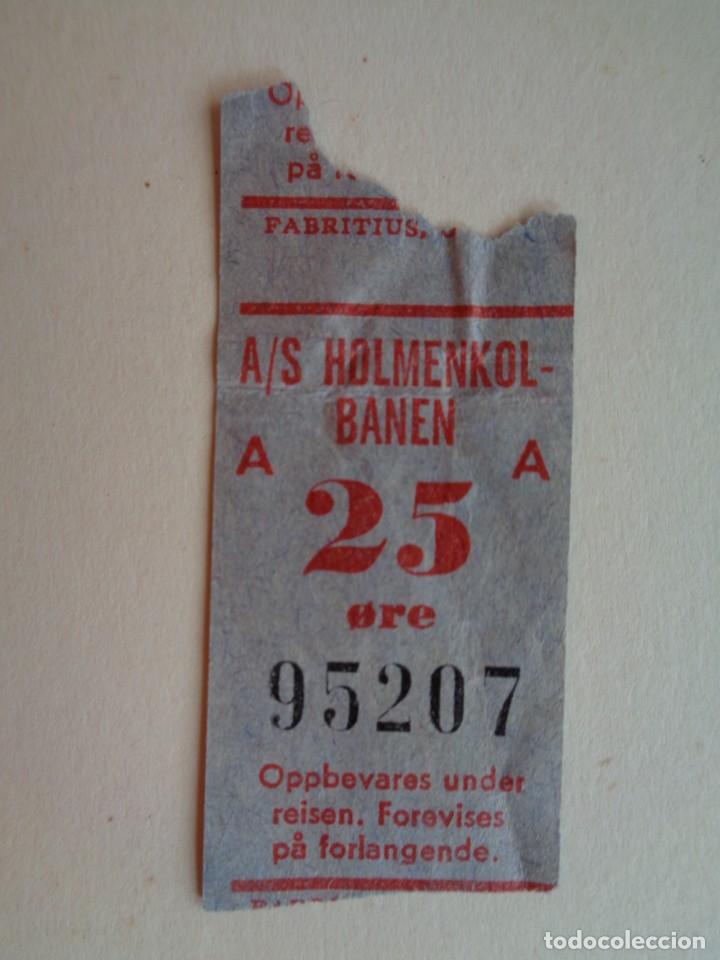 Colecionismos Bilhetes de Transporte: BILLETE DE AUTOBUS O TREN (?) DE ALGUN PAIS DEL NORTE DE EUROPA : HOLMENKOL - BANEN